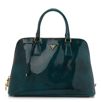 PRADA Spazzolato Medium Promenade Tote Pavone Fume