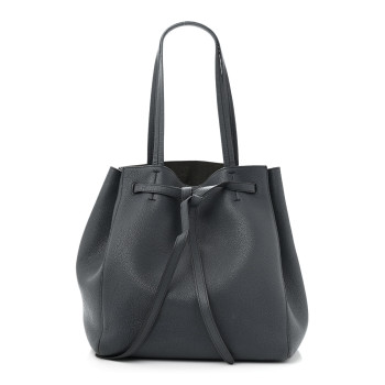 CELINE Soft Grained Calfskin Small Belt Cabas Phantom Slate