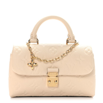 LOUIS VUITTON Empreinte Monogram Nano Madeleine Creme