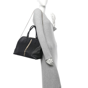 VALENTINO GARAVANI Grained Calfskin Va Va Voom Shoulder Bag Black