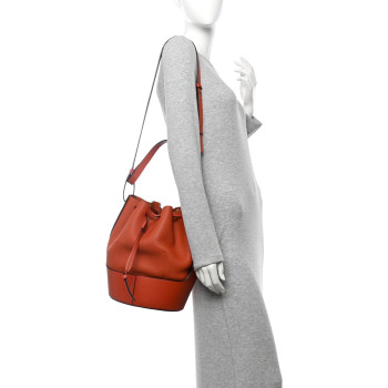 LOEWE Calfskin Medium Balloon Bucket Bag Pumpkin