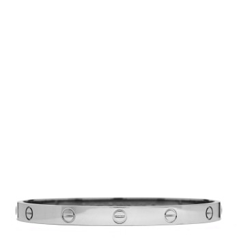 CARTIER 18K White Gold LOVE Bracelet 19