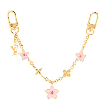 LOUIS VUITTON LV x TM Cherry Blossom Bag Chain Key Holder Rose Ballerine