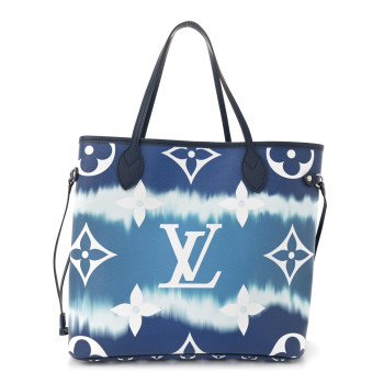 LOUIS VUITTON Monogram Escale Neverfull MM Blue
