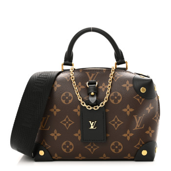 LOUIS VUITTON Monogram Petite Malle Souple Black