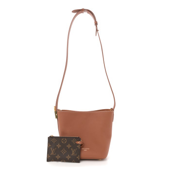 LOUIS VUITTON Grained Calfskin Low Key All In BB Cognac