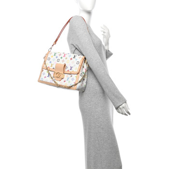 LOUIS VUITTON LV X TM Monogram Multicolor Dauphine Soft GM White