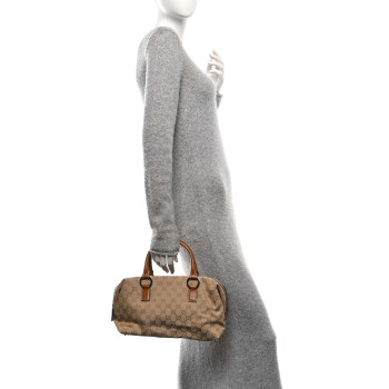 GUCCI Monogram Small Boston Brown
