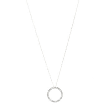 TIFFANY Sterling Silver 1837 Circle Pendant Necklace
