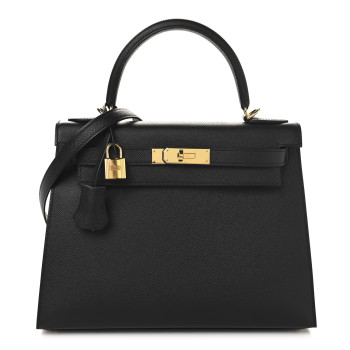HERMES Epsom Kelly Sellier 28 Black