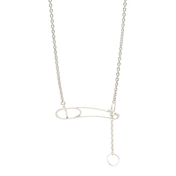 HERMES Sterling Silver Chaine D'Ancre Punk Necklace