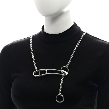 HERMES Sterling Silver Chaine D'Ancre Punk Necklace