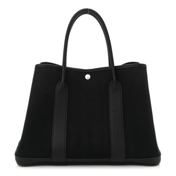 HERMES Toile Negonda Garden Party Tote 36 MM Black