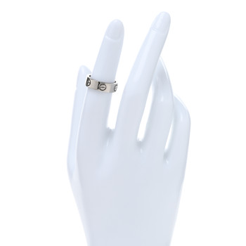 CARTIER 18K White Gold 5.5mm LOVE Ring 50 5.25