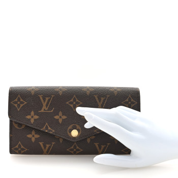 LOUIS VUITTON Monogram Sarah Wallet NM Coquelicot