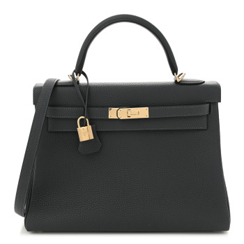 HERMES Togo Kelly Retourne 32 Gris Misty