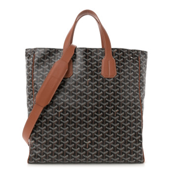 GOYARD Goyardine Voltaire III Tote Black Gold