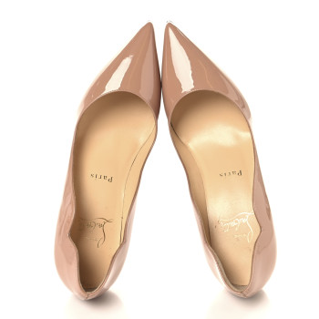 CHRISTIAN LOUBOUTIN Patent Hot Chick 70 Pumps 36 Nude