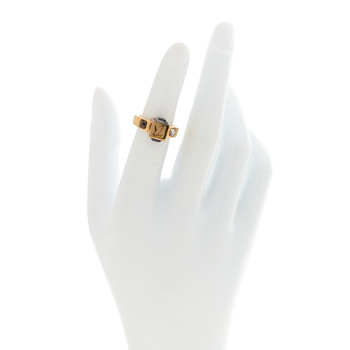 LOUIS VUITTON Metal Swarovski Gamble Ring Small 47 4 Azur Gold