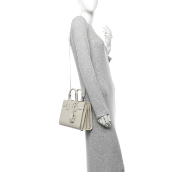 SAINT LAURENT Grain De Poudre Nano Sac De Jour Crema Soft