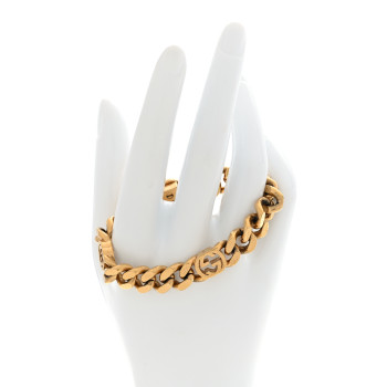 GUCCI Metal Interlocking G Curb Chain Bracelet Gold