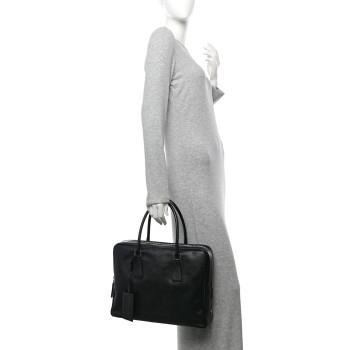 PRADA Saffiano Travel Briefcase Black