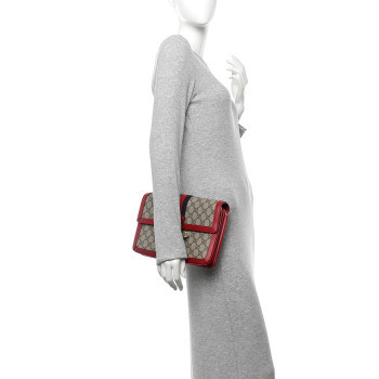 GUCCI GG Supreme Monogram Medium Queen Margaret Shoulder Bag Red