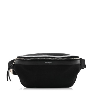 SAINT LAURENT Canvas Classic Belt Bag Black