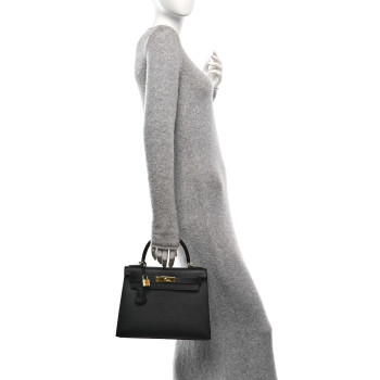 HERMES Epsom Kelly Sellier 28 Black