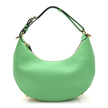 FENDI Vitello Grace Matte Small Fendigraphy Hobo Bag Edamame