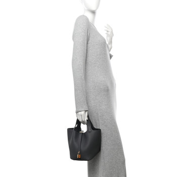 HERMES Taurillon Clemence Picotin Lock 18 PM Ardoise