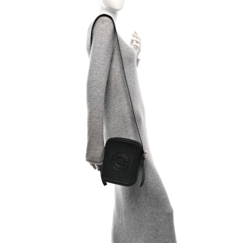 MARC JACOBS Calfskin Signet Stitched Crossbody Bag Black