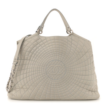 CHANEL Iridescent Calfskin Large Sea Hit Tote Grey