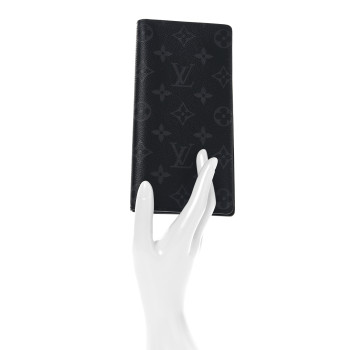 LOUIS VUITTON Monogram Eclipse Brazza Wallet