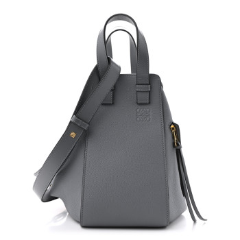 LOEWE Grained Calfskin Small Hammock Shoulder Bag Asphalt