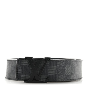 LOUIS VUITTON Calfskin Damier Eclipse 40mm LV Initiales Reversible 90 36 Belt