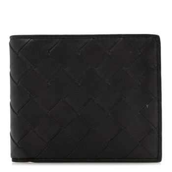 BOTTEGA VENETA Nappa Maxi Intrecciato Bi-Fold Wallet Ebene Red