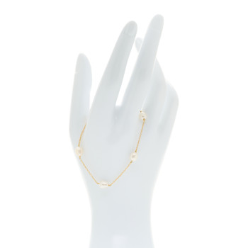TIFFANY 18K Yellow Gold Cultured Pearl 5.5-6mm Elsa Peretti Pearls By The Yard Bracelet