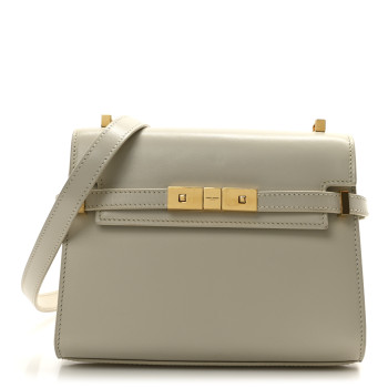 SAINT LAURENT Smooth Calfskin Mini Manhattan Shoulder Bag Crema Soft