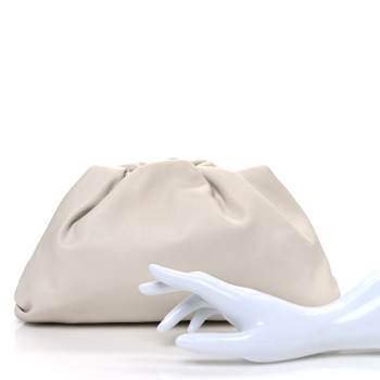 BOTTEGA VENETA Calfskin Teen Pouch White