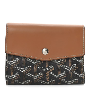 GOYARD Goyardine Saint-Gabriel Compact Wallet Black Gold