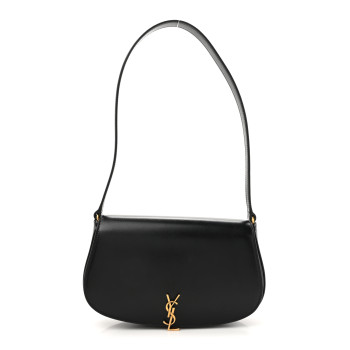 SAINT LAURENT Box Calfskin Mini Voltaire Shoulder Bag Black