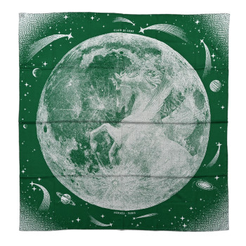 HERMES Silk Cashmere Clair De Lune Shawl 140 Green