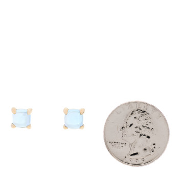 TIFFANY 18K Yellow Gold Blue Topaz Paloma Picasso Sugar Stacks Earrings