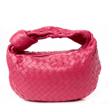 BOTTEGA VENETA Nappa Intrecciato Teen Jodie Hobo Cranberry