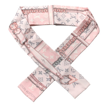 LOUIS VUITTON Silk Monogram Confidential Bandeau Light Pink