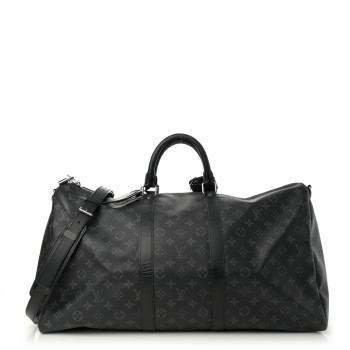 LOUIS VUITTON Monogram Eclipse Keepall Bandouliere 55