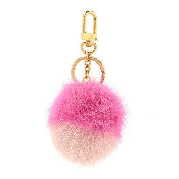 LOUIS VUITTON Mink Fluo Bubble Bag Charm Key Holder Pink