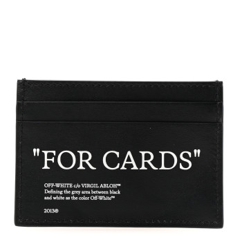 OFF-WHITE Calfskin For Cards Card Holder Black