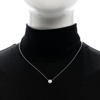TIFFANY Platinum Diamond .16ctw Soleste Pendant Necklace